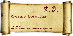 Kaszala Dorottya névjegykártya