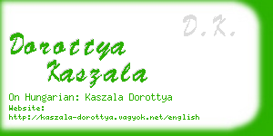 dorottya kaszala business card
